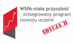 Logo projektu WSPA-niała przyszłość - zintegrowany program rozwoju uczelni. Edycja II.