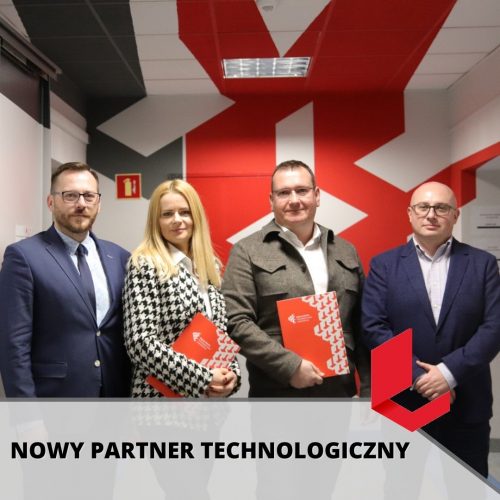 uczestnicy spotkania dotyczącego podpisania umowy z Partnerem technologicznym