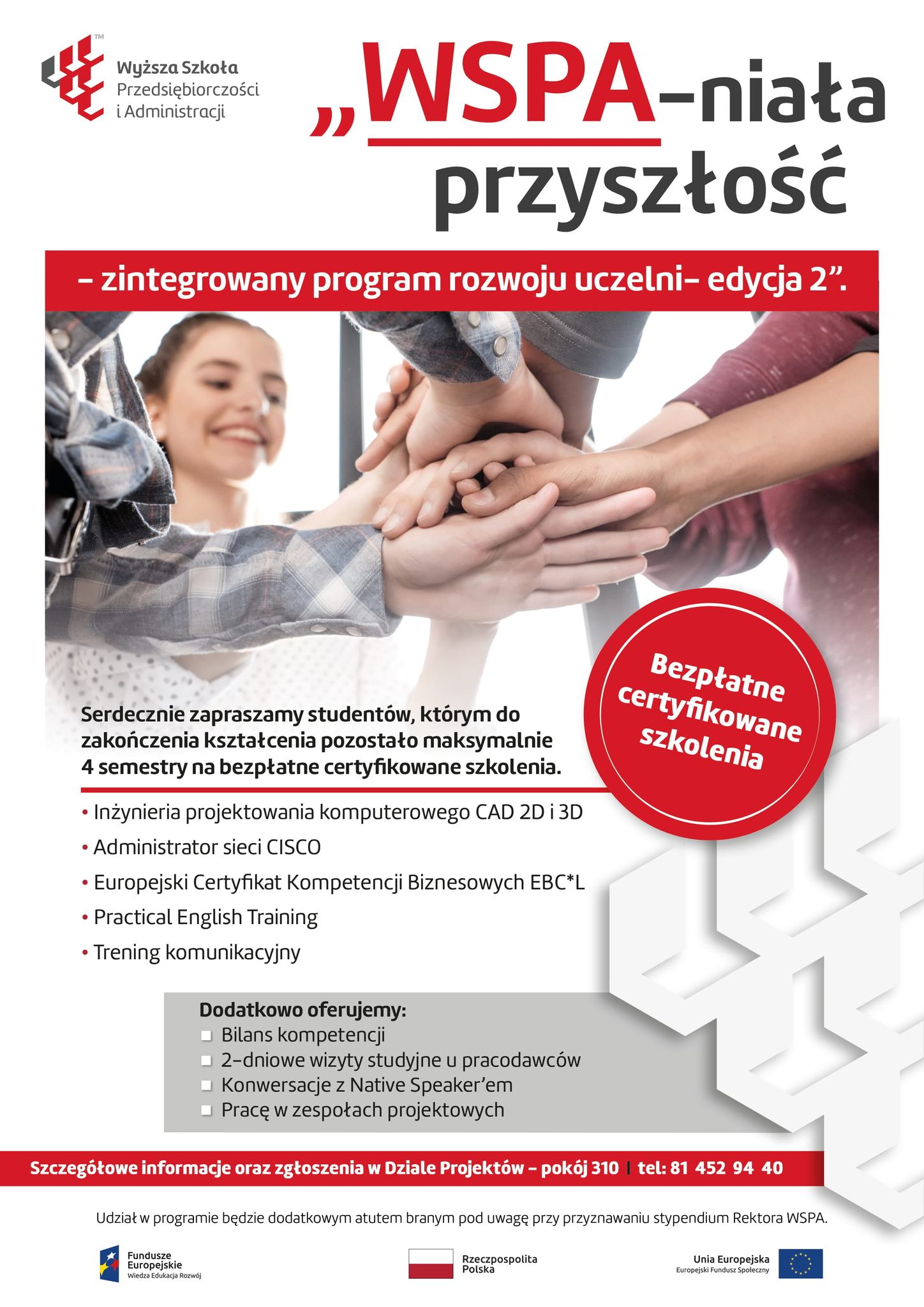 WSPAniała przyszłość - plakat reklamujący projekt