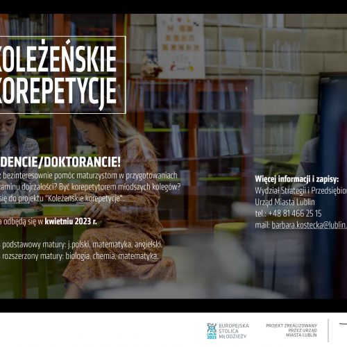 ogłoszenie - koleżeńskie korepetycje