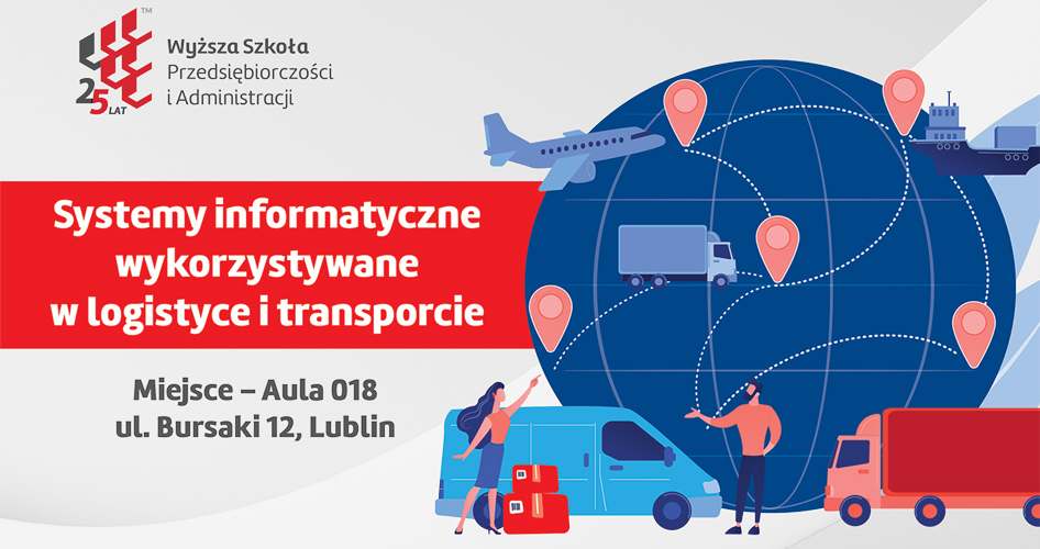 plakat konferencji systemy informatyczne wykorzystywane w logistyce i transporcie