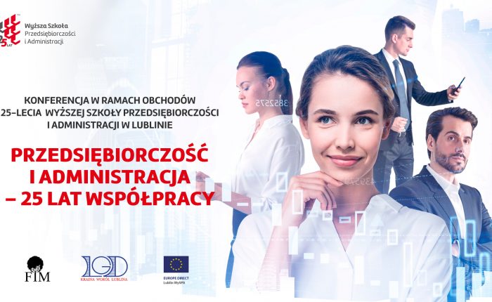 Plansza informacyjna - przedsiębiorczosć i administracja - 25 lat współpracy