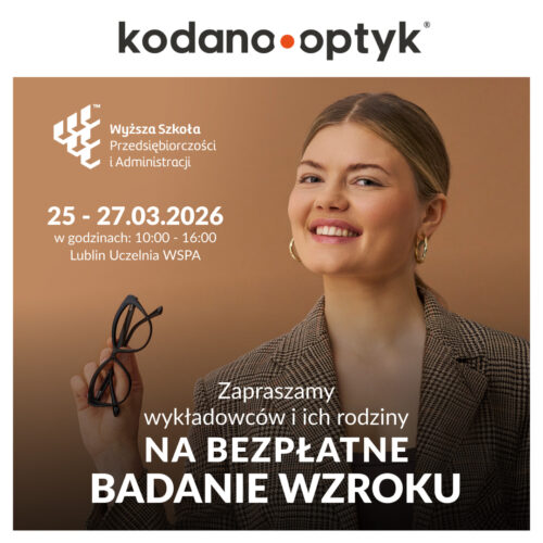 Bezpłatne badanie wzroku dla społeczności WSPA 25-27 marca