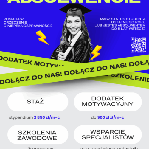 Bezpłatne szkolenia i wsparcie zawodowe dla studentów i absolwentów z niepełnosprawnościami