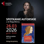 Spotkanie autorskie z dr Mają Wolny w WSPA