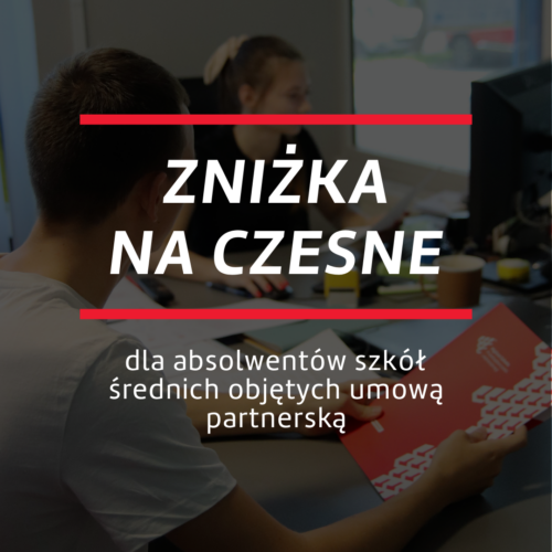 Dodatkowe 15% zniżki na studia dla absolwentów szkół partnerskich