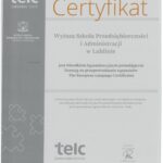 Wyższa Szkoła Przedsiębiorczości i Administracji w Lublinie ośrodkiem egzaminacyjnym telc
