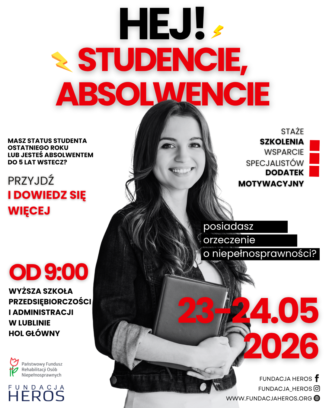 Spotkanie Fundacji Heros dla studentów i absolwentów z orzeczeniem o niepełnosprawności