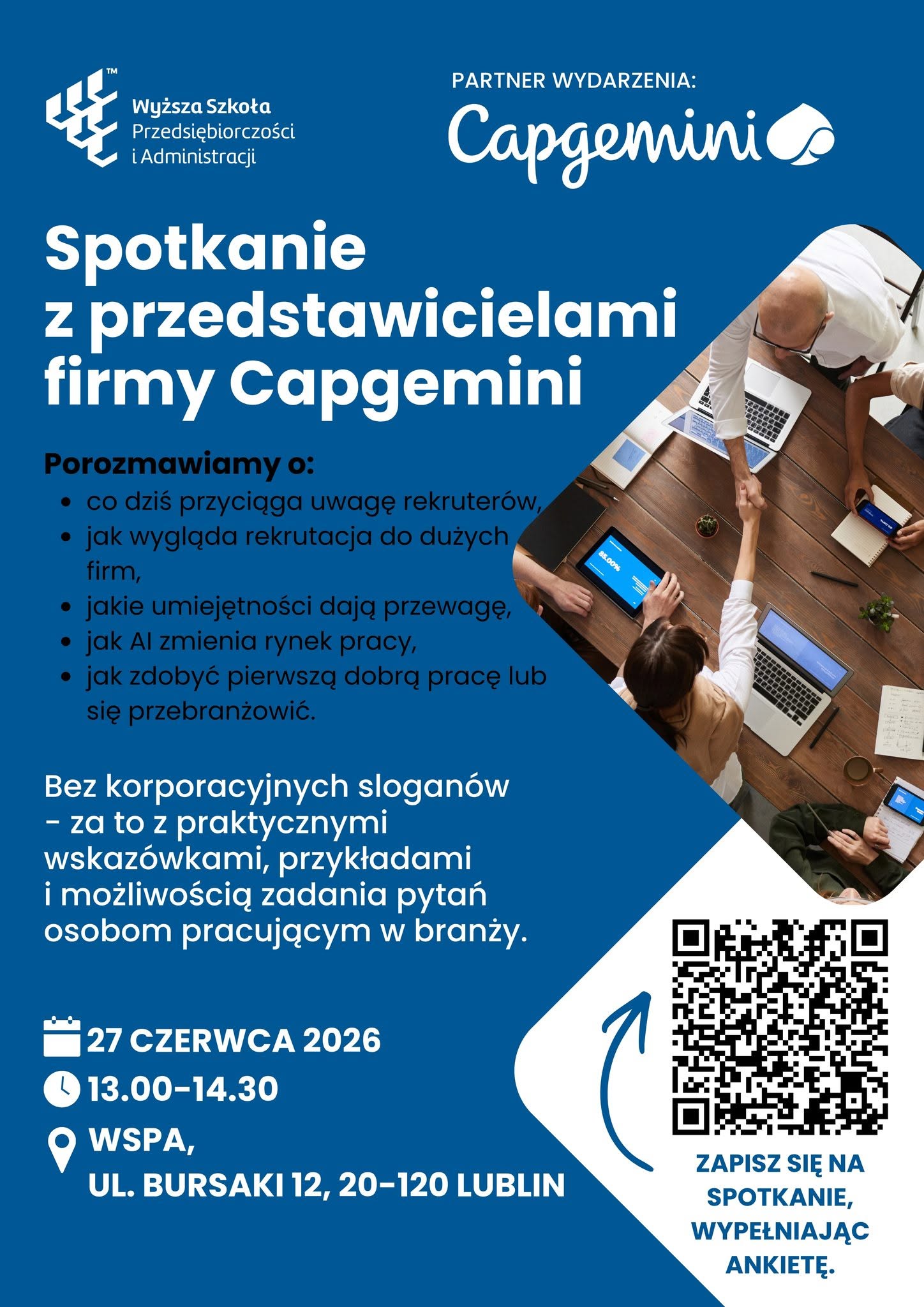 Spotkanie z przedstawicielami firmy Capgemini w WSPA