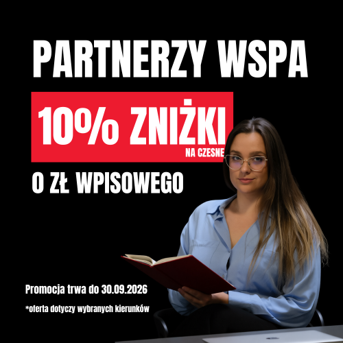 10% zniżki i 0 zł wpisowego dla partnerów WSPA