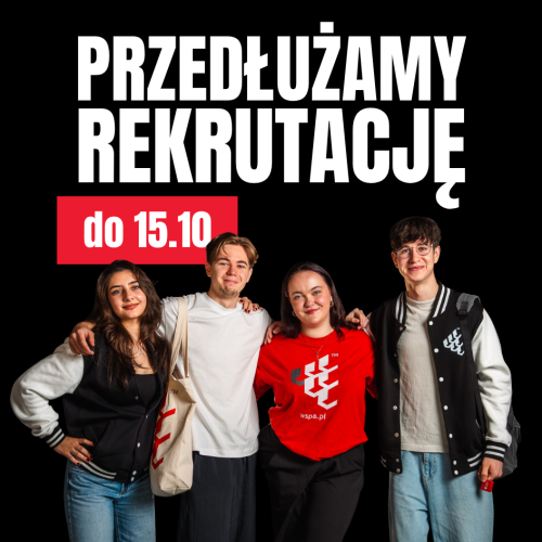 Przedłużamy rekrutację do 15 października! Dołącz do WSPA na rok akademicki 2026/2027