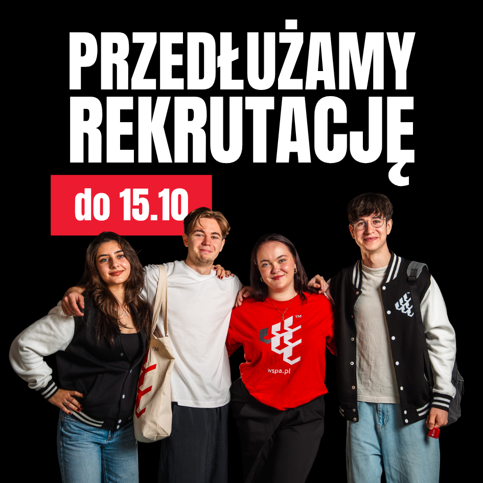 Przedłużamy rekrutację do 15 października! Dołącz do WSPA na rok akademicki 2026/2027
